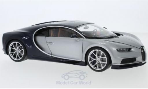 Coche miniatura Bugatti Chiron 1/18 AUTOart gris/azul 2017 Bugatti Chiron 1/18 AUTOart gris/azul 2017 coche miniatura