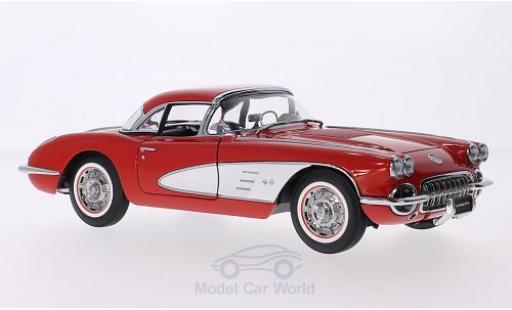 Coche miniatura Chevrolet Corvette C1 1/18 AUTOart (C1) rojo/blanco 1958 Hardtop liegt bei Chevrolet Corvette C1 1/18 AUTOart (C1) rojo/blanco 1958 Hardtop liegt bei coche miniatura