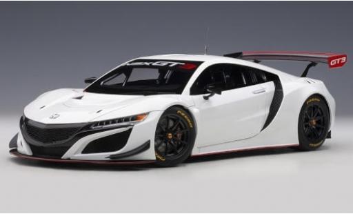 Coche miniatura Honda NSX 1/18 AUTOart GT3 blanco 2018 Plain Body Version Honda NSX 1/18 AUTOart GT3 blanco 2018 Plain Body Version coche miniatura