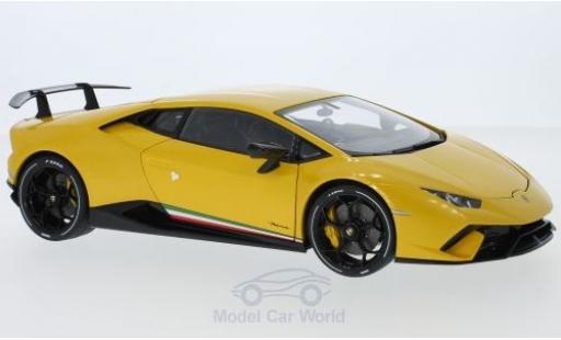 Coche miniatura Lamborghini Huracan 1/18 AUTOart Performante metalico amarillo 2017 Lamborghini Huracan 1/18 AUTOart Performante metalico amarillo 2017 coche miniatura