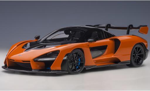 McLaren Senna 1/18 AUTOart metalico naranja/carbon 2018 coche miniatura