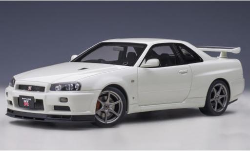 Coche miniatura Nissan Skyline 1/18 AUTOart GT-R (R34) V-Spec II metalico blanco RHD Nissan Skyline 1/18 AUTOart GT-R (R34) V-Spec II metalico blanco RHD coche miniatura