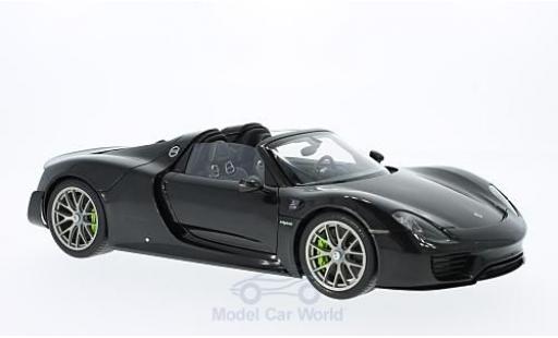 Coche miniatura Porsche 918 2013 1/18 AUTOart Spyder metalico negro 2013 Porsche 918 2013 1/18 AUTOart Spyder metalico negro 2013 coche miniatura