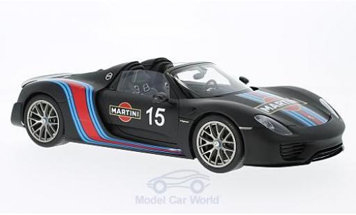 Coche miniatura Porsche 918 2013 1/18 AUTOart Spyder negro Martini 2013 Weissach Package Porsche 918 2013 1/18 AUTOart Spyder negro Martini 2013 Weissach Package coche miniatura
