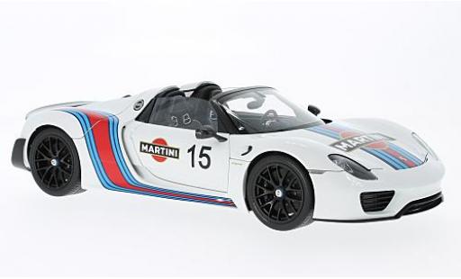 Coche miniatura Porsche 918 1/18 AUTOart Spyder blanco Martini 2013 Weissach Package Porsche 918 1/18 AUTOart Spyder blanco Martini 2013 Weissach Package coche miniatura