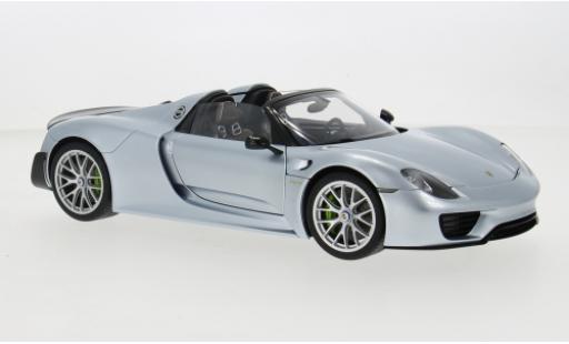 Coche miniatura Porsche 918 1/18 AUTOart Spyder Weissach Package blau 1:18 Porsche 918 1/18 AUTOart Spyder Weissach Package blau 1:18 coche miniatura
