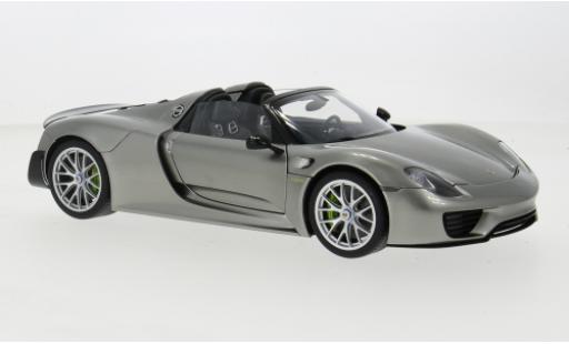 Coche miniatura Porsche 918 1/18 AUTOart Spyder Weissach Package silber 1:18 Porsche 918 1/18 AUTOart Spyder Weissach Package silber 1:18 coche miniatura