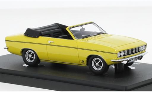 Coche miniatura Opel Manta 1/43 AutoCult Autocult/Avenue 43 A cabriolet Karmann amarillo 1971 Opel Manta 1/43 AutoCult Autocult/Avenue 43 A cabriolet Karmann amarillo 1971 coche miniatura