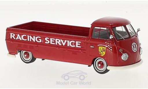 Coche miniatura Volkswagen T1 A 1/43 AutoCult Langpritsche rojo Porsche Racing Service 1967 Volkswagen T1 A 1/43 AutoCult Langpritsche rojo Porsche Racing Service 1967 coche miniatura