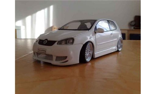 Volkswagen Golf GTI 1/18 Norev blanco jantes bbs coche miniatura