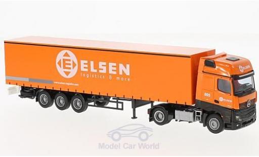 Coche miniatura Mercedes Actros 1/87 AWM 2 Giga. / Aerop. Elsen G-KSZ Mercedes Actros 1/87 AWM 2 Giga. / Aerop. Elsen G-KSZ coche miniatura