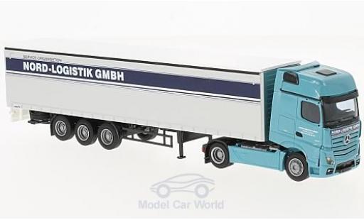 Coche miniatura Mercedes Actros 1/87 AWM 2 Giga. / Aerop. Nord Logistik G-KSZ Mercedes Actros 1/87 AWM 2 Giga. / Aerop. Nord Logistik G-KSZ coche miniatura