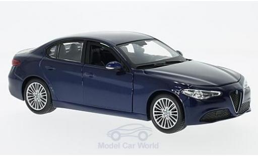 Alfa Romeo Giulia 1/24 Burago metalico azul 2016 coche miniatura