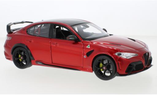 Alfa Romeo Giulia 1/18 Burago GTAm metallise rojo 2020 coche miniatura