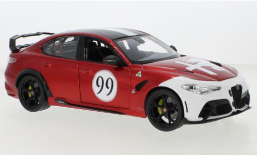 Alfa Romeo Giulia 1/18 Burago GTAm metallise rojo/blanco 2020 coche miniatura