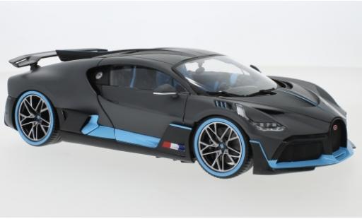 Bugatti Divo 1/18 Burago gris mat/azul clair 2018 coche miniatura