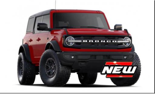 Coche miniatura Ford Bronco 1/64 Burago Wildtrak rouge 2021 Ford Bronco 1/64 Burago Wildtrak rouge 2021 coche miniatura