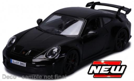 Coche miniatura Porsche 992 GT3 1/24 Burago Bburago 911  negro 2021 Porsche 992 GT3 1/24 Burago Bburago 911  negro 2021 coche miniatura