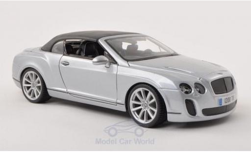 Bentley Continental T 1/18 Burago Supersports Convertible gris Verdeck geschlossen coche miniatura