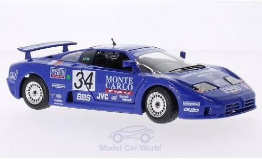 Bugatti EB110 1/24 Burago EB 110 Super Sport No.34 24h Le Mans 1990 A.Cudini/E.Helary/J.C.Bouillon coche miniatura