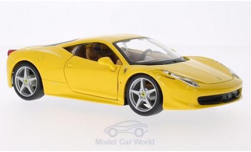 Ferrari 458 1/24 Burago Italia amarillo coche miniatura