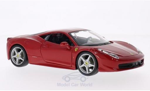 Ferrari 458 1/24 Burago Italia rojo ohne Vitrine coche miniatura