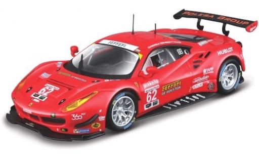 Coche miniatura Ferrari 488 1/43 Burago GTE No.62 of Houston 24h Daytona 2017 G.Fisica/T.Vilander/J.Calado Ferrari 488 1/43 Burago GTE No.62 of Houston 24h Daytona 2017 G.Fisica/T.Vilander/J.Calado coche miniatura
