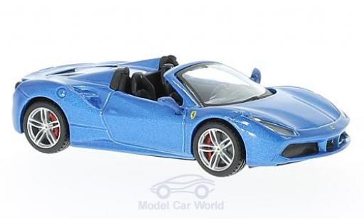 Ferrari 488 1/43 Burago Spider metalico azul 2016 coche miniatura