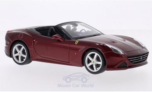 Ferrari California 1/24 Burago T metalico rojo Verdeck geöffnet coche miniatura