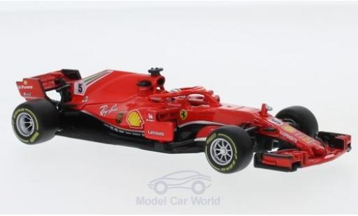 Coche miniatura Ferrari F1 1/43 Burago No.5 Formel 1 2018 S.Vettel Ferrari F1 1/43 Burago No.5 Formel 1 2018 S.Vettel coche miniatura