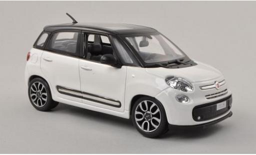 Fiat 500 1/24 Burago L blanco/matt-negro coche miniatura