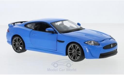 Jaguar XKR 1/24 Burago -S matt-azul/blanco coche miniatura
