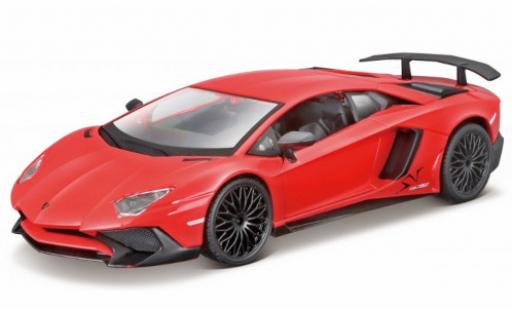 Coche miniatura Lamborghini Aventador 1/24 Burago LP750-4 SV metalico rojo Lamborghini Aventador 1/24 Burago LP750-4 SV metalico rojo coche miniatura