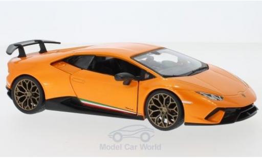 Lamborghini Huracan 1/24 Burago Performante naranja coche miniatura