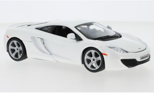 Coche miniatura McLaren MP4-12C 1/24 Burago metalico blanco 2016 McLaren MP4-12C 1/24 Burago metalico blanco 2016 coche miniatura