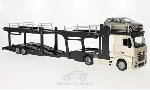 Coche miniatura Mercedes Actros 1/43 Burago 2545 Autotransporter mit Volkswagen Polo V GTI Mercedes Actros 1/43 Burago 2545 Autotransporter mit Volkswagen Polo V GTI coche miniatura