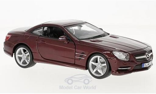 Mercedes Classe SL 1/24 Burago SL 500 (R231) metalico rojo coche miniatura