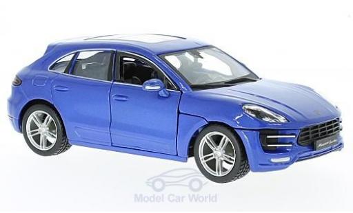 Coche miniatura Porsche Macan 1/24 Burago metalico azul Porsche Macan 1/24 Burago metalico azul coche miniatura