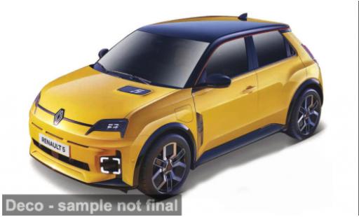 Coche miniatura Renault 5 1/24 Burago Bburago E-Tech gelb 1:24 Renault 5 1/24 Burago Bburago E-Tech gelb 1:24 coche miniatura