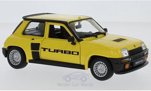Renault 5 Turbo 1/24 Burago Turbo amarillo 1982 coche miniatura