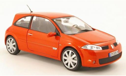 Renault Megane 1/18 Burago RS metalico rojo sans Vitrine coche miniatura