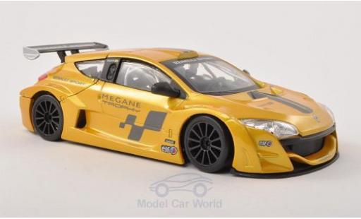 Renault Megane 1/24 Burago Trophy metalico amarillo/Dekor coche miniatura