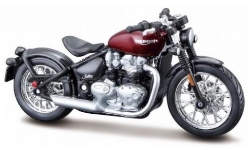 Triumph Bonneville 1/18 Burago Bobber rojo/negro coche miniatura
