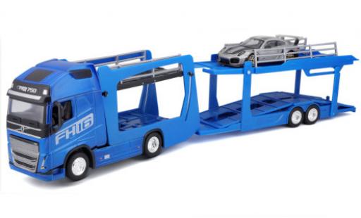 Aston Martin V8 Vantage GT2 1/43 Burago Volvo FH16 GL 750 XXL azul/Dekor Autotransporter inklusive Porsche 911 GT2 RS coche miniatura