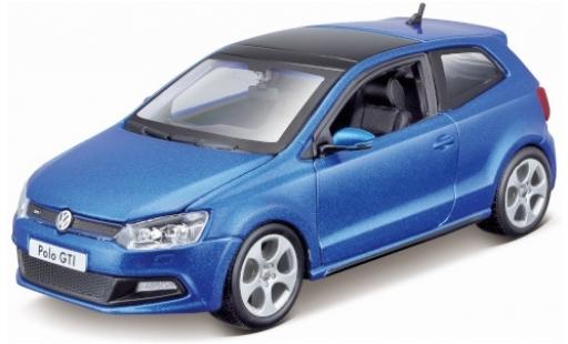 Volkswagen Polo 1/24 Burago V GTI metalico azul coche miniatura