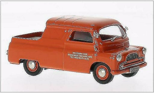 Bedford CA plateau 1/43 Brooklin Canopy Pick-Up Westbury Coin naranja 1960 coche miniatura