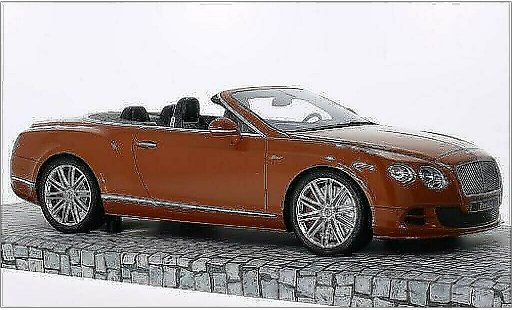 Bentley Continental GT Speed Convertible 1/18 Minichamps metalico naranja 2014 coche miniatura