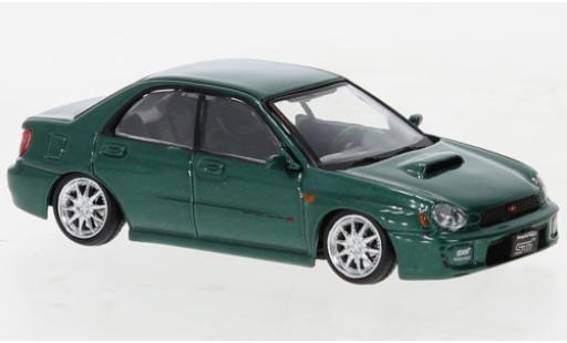 Coche miniatura Subaru Impreza 1/64 BM Creations WRX STI metallise verde 2001 Subaru Impreza 1/64 BM Creations WRX STI metallise verde 2001 coche miniatura