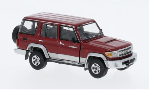 Toyota Land Cruiser 1/64 BM Creations LC76 rouge foncé/d RHD coche miniatura