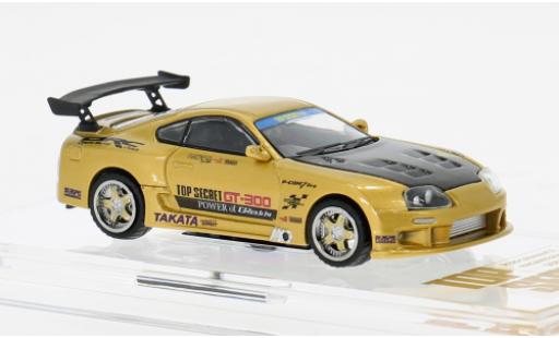 Toyota Supra 1/64 BM Creations (JZA80) Top Secret gold 1:64 coche miniatura